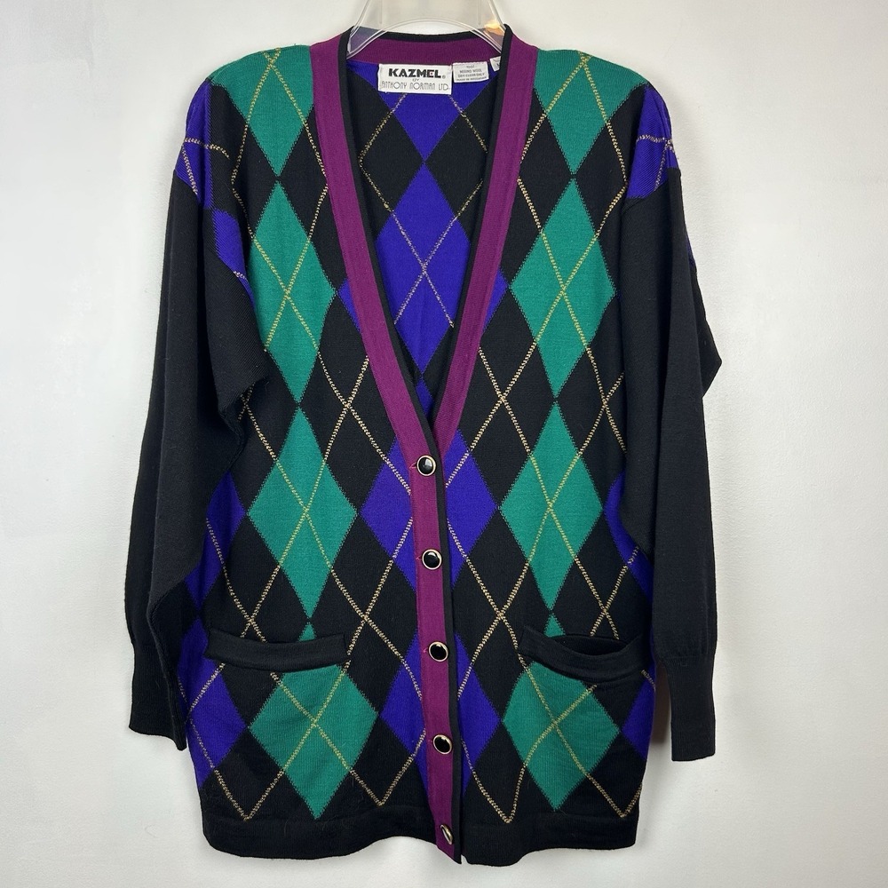 Vintage Argile Cardigan Sweater Women Medium Wool Preppy Academia Old Money Lux
